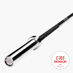 ROGUE C-70S ショートスリーブ バーベル Rogue C-70S (Black Shaft / Bright Zinc Sleeve) | Rogue Fitness